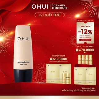 Kem lót trang điểm OHUI Second Skin Sheer Base 40ml