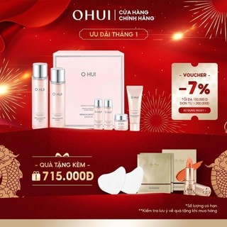 Bộ dưỡng ẩm da căng mượt OHUI Miracle Moisture Special Set