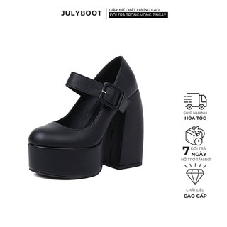 (SẴN) Giày Mary Jane mũi tròn khoá xỏ Sandal Đế Thô Khủng 14 cm Phong Cách Gothic Nhẹ Chân mj14