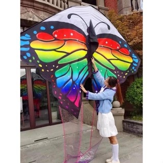 DIỀU 3D CON BƯỚM MÀU CẦU VÒNG 3M LỘNG LẪY -  MUA DIỀU TẶNG CẦM THẢ DIỀU 150M DÂY