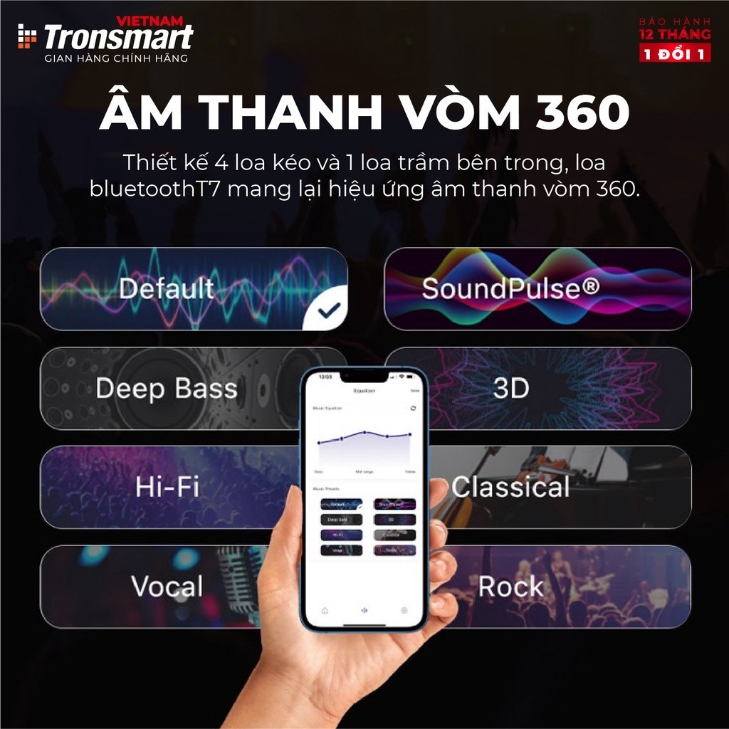 [BEST SELLER] Loa Bluetooth Tronsmart T7 |Công suất 30W |Chống nước IPX7 |Âm thanh siêu trầm | Bảo hành 12 tháng. | BigBuy360 - bigbuy360.vn