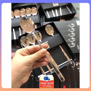 Set 5 thìa inox Zwilling bền đẹp chắc chắn sáng bóng, sang trọng Cao Cấp có thể dùng biếu tặng MP HOME