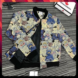 Áo khoác gấu mochino hai lớp cực xịn chuẩn fom - áo khoác mochino vải gấu fom bomber nam nữ
