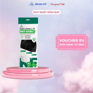 Khẩu trang Bông Bạch Tuyết KF94 4 lớp - Đen (10 cái/gói)