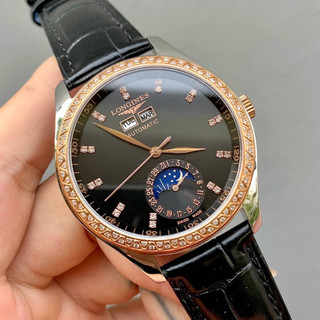 [Buôn Sỉ] Đồng Hồ Nam Lon gines Sapphire LA085 Viền Hoa văn Máy Cơ Automatic Nhật