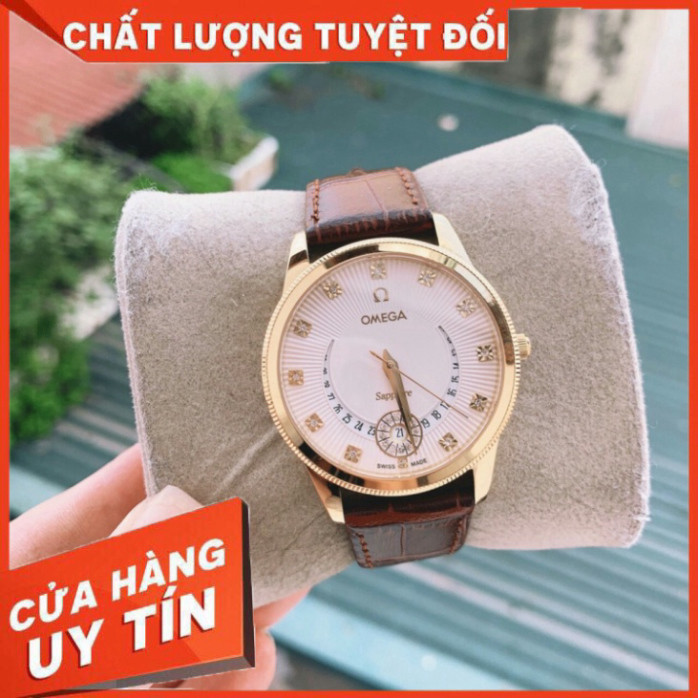 Đồng Hồ Nam 0mega Sapphire OM032 case 38mm Máy Pin Nhật Chống Xước
