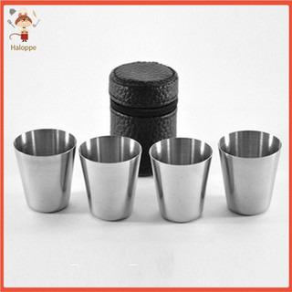 <penstok> Set 4 cốc uống rượu mini 30ml bằng thép không gỉ