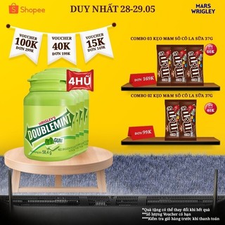 Combo 4 hũ kẹo Sing-gum Doublemint hương bạc hà hũ 40 viên
