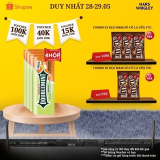 Combo 4 hộp viên ngậm không đường Doublemint hương cam 35 viên