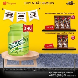 Combo 2 Hũ Kẹo Sing-gum Doublemint Hương Bạc Hà 40 viên