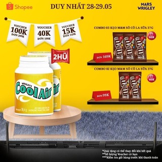 Combo 2 Hũ Kẹo Sing-gum Cool Air Hương Bạc Hà - Mật Ong 40 viên