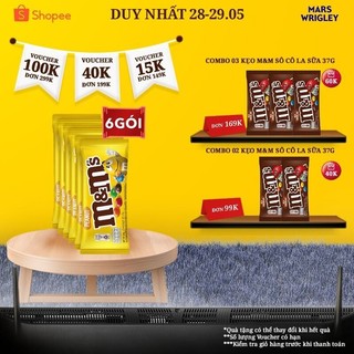 Combo 6 gói Kẹo Sô Cô La Đậu Phộng M&M'S 37g