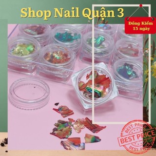 Xà cừ hàn vân gỗ - set xà cừ 12 hũ vân đá trang trí móng nail quận 3