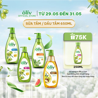  Combo Sữa Tắm/ Dầu tắm Ôliv 650ML + Tặng Sữa Tắm Ôliv Dưỡng Ẩm Sáng Da 250ML