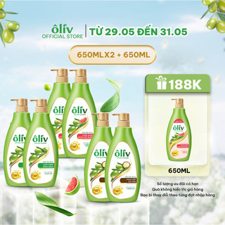  Combo 2 Dầu Gội Ôliv 650MLx2 + Tặng Dầu Xả Ôliv Dưỡng Tóc Chắc Khỏe 650ML