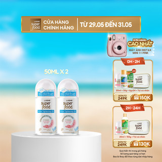  Combo 2 Lăn hút mùi LASHE SUPERFOOD se khít lỗ chân lông 50mlx2