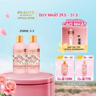  Combo 2 Sữa dưỡng thể Purité Hoa Anh Đào 250ml