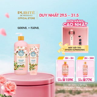  Combo Dầu Gội Purité Chắc Khỏe Lưu Hương 600ml + Dầu Xả Purité Chắc Khỏe Lưu Hương 150ml