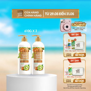  Combo 2 Sữa tắm LASHE SUPERFOOD dưỡng ẩm chuyên sâu 610G