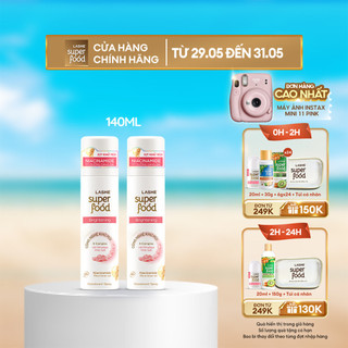  Combo 2 Xịt khử mùi LASHE SUPERFOOD dưỡng sáng da 140mlx2
