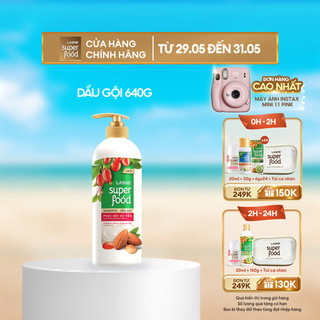  Dầu gội LASHE SUPERFOOD phục hồi hư tổn 640G