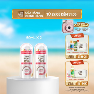  Combo 2 Lăn hút mùi LASHE SUPERFOOD dưỡng sáng da 50mlx2