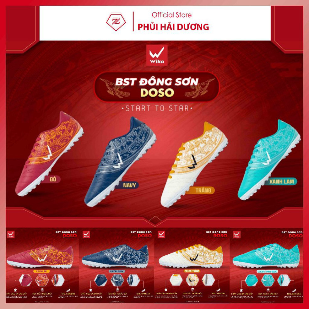 Giày Đá Bóng Wika Đông Sơn ( Wika DOSO), Giày Đá Banh, Giày Bóng Đá Giá Rẻ, Giày Đá Bóng Nam Nữ - Ph