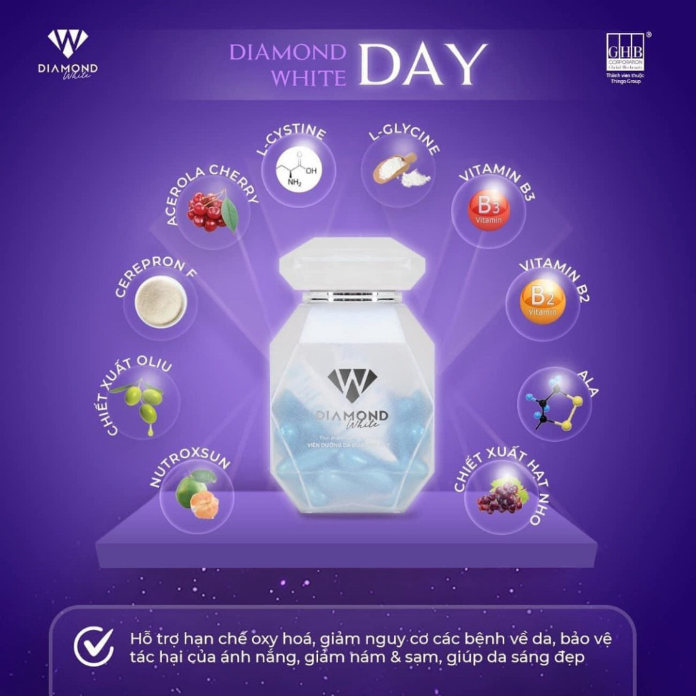 Viên uống Trắng da Ngọc Trinh ngày đêm, giảm nám tàn nhang, trắng da toàn thân