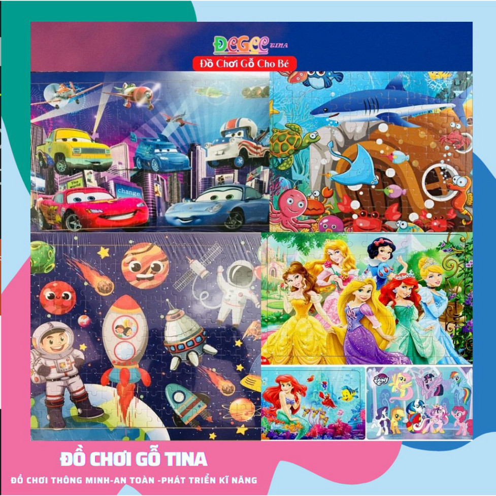 Đồ Chơi Trẻ Em Tranh Ghép Hình ,  Đồ Chơi Tranh Ghép Hình Cho Bé Vivitoys 80, 200 Mảnh Loại Lớn Sắc 