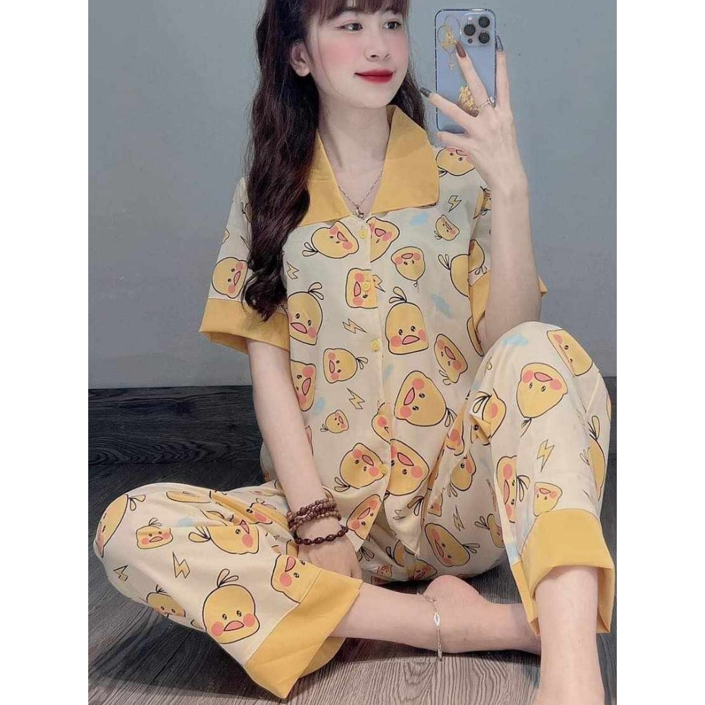 Bộ pijama mặc cho nữ,cộc dài sen ,Đồ bộ mặc nhà,sét bộ pijama mặc nhà, quần áo mặc trong nhà dễ thươ