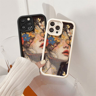 Ốp lưng điện thoại iphone mềm chống sốc girl flower dành cho 6s/6plus/7/8/plus/x/xs/11/12/13/14/15/pro/max/plus/promax