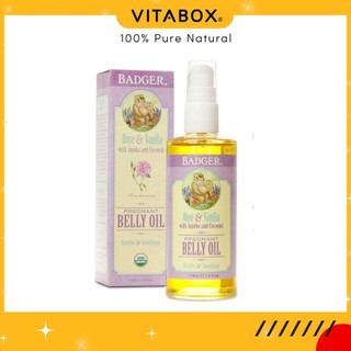 BADGER - Dầu Hữu Cơ Chống Rạn Da Cho Mẹ Bầu - Belly Oil - 118ml USDA Organic