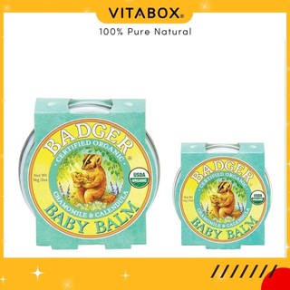 Sáp Hữu Cơ Dưỡng Da Cho Em Bé BADGER Baby Balm - USDA Organic 100% Thiên Nhiên