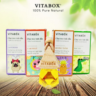 Tinh dầu treo xe VITABOX nguyên liệu 100% thiên nhiên mùi thơm dễ chịu an toàn cho ô tô, phòng ngủ, tủ quần áo