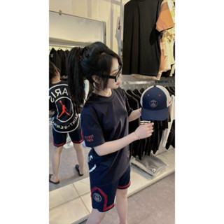  Bộ Đồ Thể Thao Nam Mặc Hè Paris Áo Cotton In Logo PSG Jumpman Tròn Tràn Lưng Phối Dành Cho Anh Em Boy Phố Đi Chơi Đi Học 