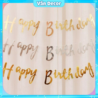 Dây Chữ Happy Birth Day Ép Kim Happy Birthday, Happy Fullmonth Trang trí Sinh Nhật PK44