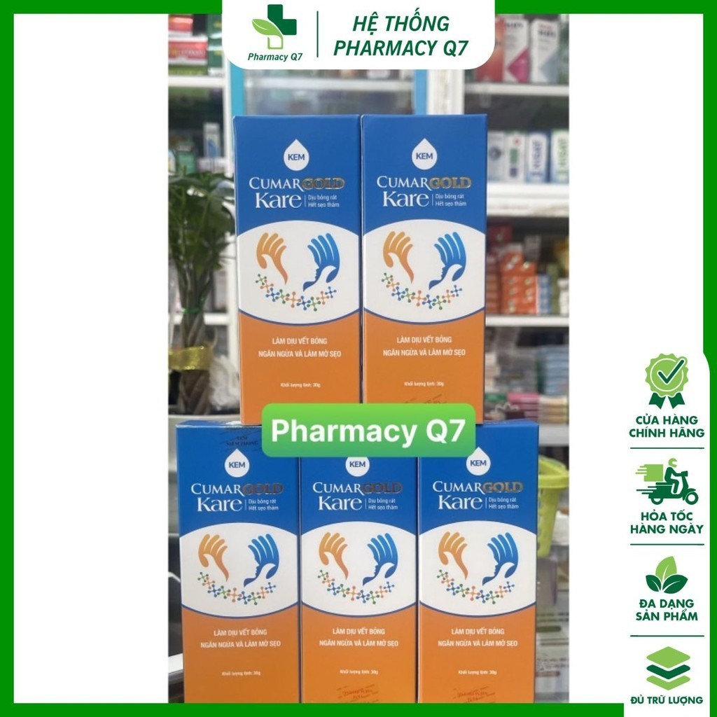 Cumargold Kare - Kem bôi làm dịu vết bỏng, bảo vệ da, ngăn ngừa và làm mờ sẹo (Tuýp 30g) [Chính Hãng