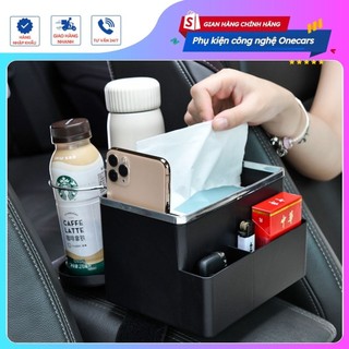 Hộp để đồ ô tô đa năng gắn tay tì xe hơi khay đựng cốc tiện dụng trên xe