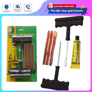 Bộ Dụng Cụ Vá Lốp Xe Máy, Ô Tô Không Săm 6 Chi Tiết Dễ Dàng Sử Dụng Tiện Lợi