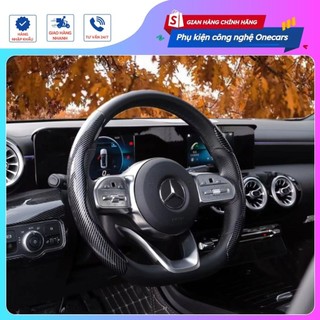 Ốp vô lăng 2 mảnh vân carbon chống trượt cao cấp. bọc vô lăng vân carbon