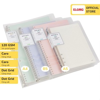 Sổ còng KLONG 120GSM Caro Dot Grid A5 B5 A4