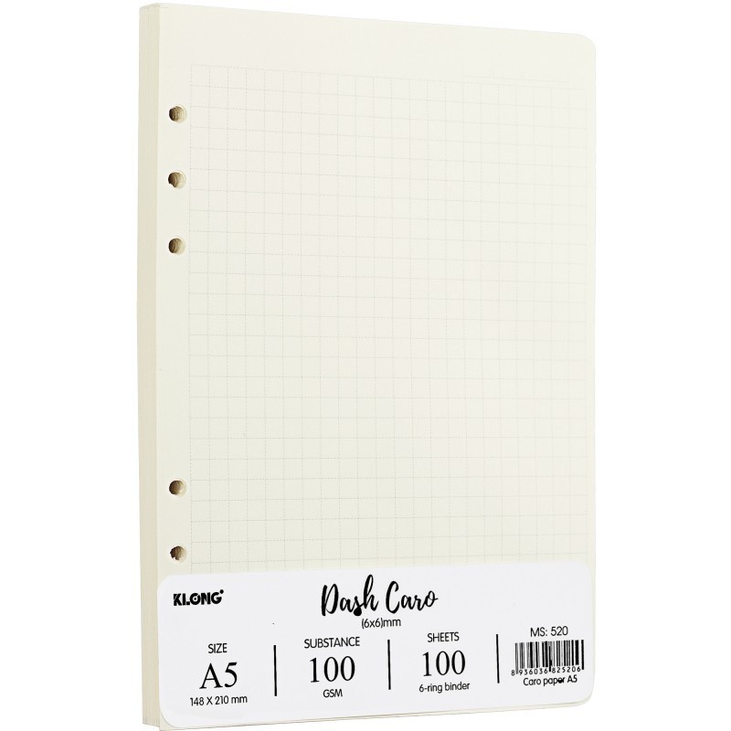 Ruột sổ còng Dash Caro KLONG A5 100/76 - 100 tờ (200 trang) ; MS: 520