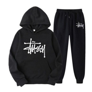  Bộ quần áo nỉ mũ thu đông  stussy set quần áo nam thu đông áo hoodie  mũ 2 lớp  chất nỉ dầy dặn không xù gunta.shop 