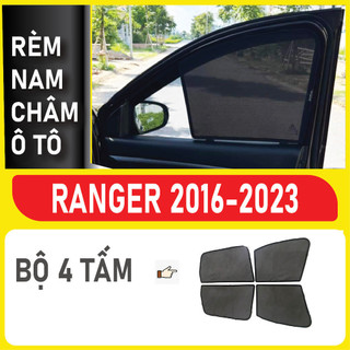 Rèm Che Nắng Nam Châm Xe Ford Ranger Bộ 4 tấm chắn nắng chuẩn form xe, nam châm hút mạnh