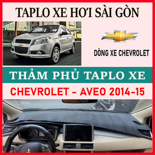Thảm taplo chevrolet aveo 2014 2015, thảm taplo che nắng da carbon, nhung cừu cao cấp, chuẩn form