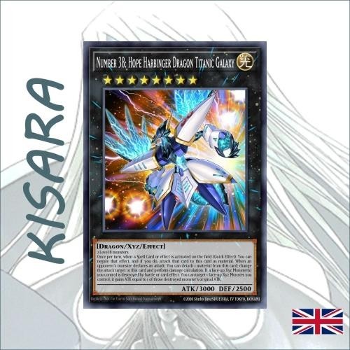 Bài lẻ Yugioh Number 38: Hope Harbinger Dragon Titanic Galaxy - RA02-EN036 - Secret Rare 1st Edition