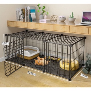 (Combo )chuồng chó, chuồng mèo bằng lưới sắt nhựa lắp ghép- kèm hướng dẫn và phụ kiện lắp ghép