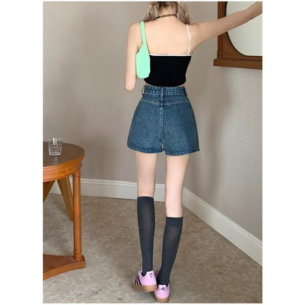 Quần Jean Short Nữ, quần đùi bò nữ Mùa Hè Mỏng Thiết Kế Phù Hợp Với Retro Đơn Giản Q39 | BigBuy360 - bigbuy360.vn
