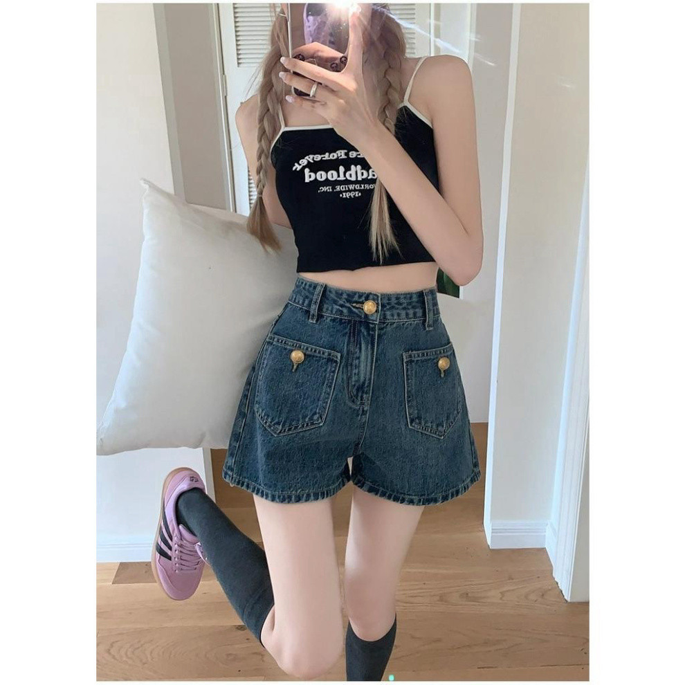 Quần Jean Short Nữ, quần đùi bò nữ Mùa Hè Mỏng Thiết Kế Phù Hợp Với Retro Đơn Giản Q39 | BigBuy360 - bigbuy360.vn