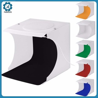 (HshDUti) Bộ đèn led mini kèm phông nền chụp ảnh có thể gập lại tiện dụng